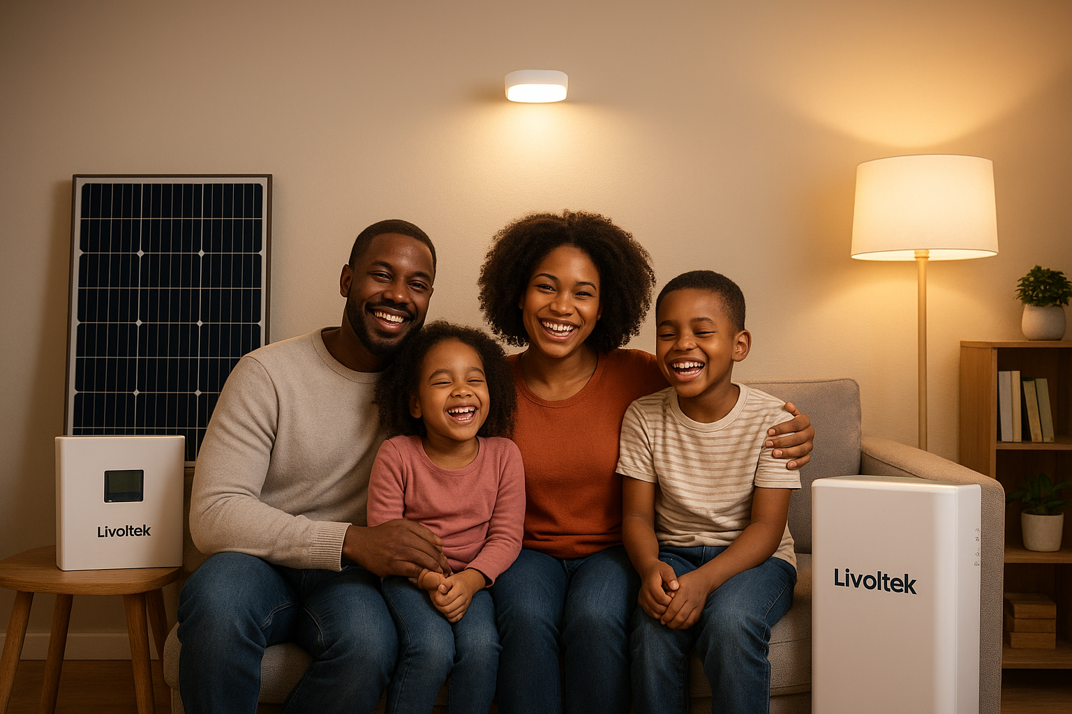 Nigerian Family with Solar